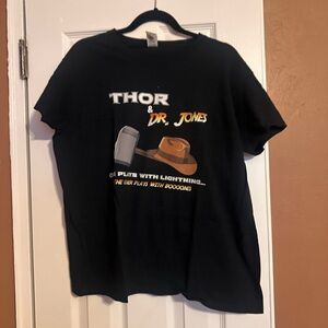 Thor & Dr. Jones Graphic Tee - Black Gildan XL